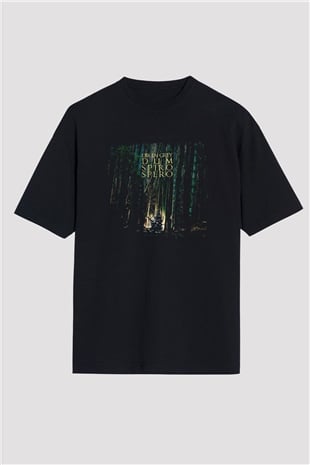 Dir En Grey Baskılı Unisex Siyah Oversize Tişört