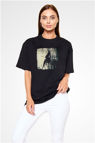 Dir En Grey Baskılı Unisex Siyah Oversize Tişört