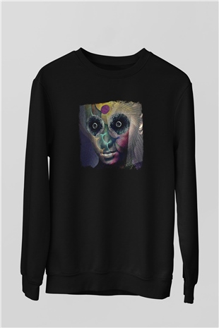 Dir En Grey Baskılı Unisex Siyah Sweatshirt