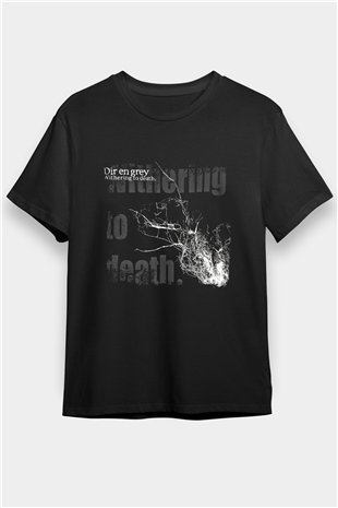 Dir En Grey Baskılı Unisex Siyah Tişört