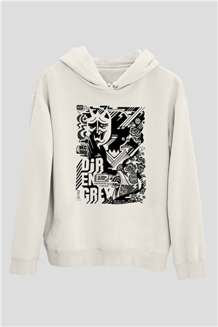 Dir En Grey Beyaz Unisex Kapşonlu Sweatshirt