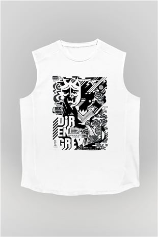 Dir En Grey Beyaz Unisex Kolsuz Tişört