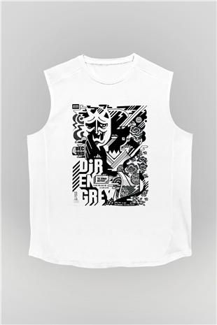 Dir En Grey Beyaz Unisex Kolsuz Tişört