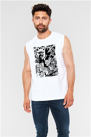 Dir En Grey Beyaz Unisex Kolsuz Tişört