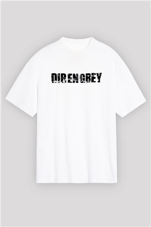 Dir En Grey Beyaz Unisex Oversize Tişört T-Shirt