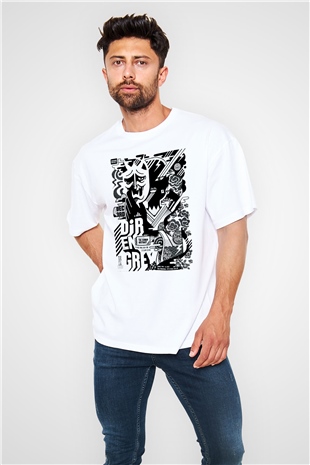 Dir En Grey Beyaz Unisex Oversize Tişört T-Shirt