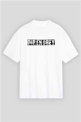Dir En Grey Beyaz Unisex Oversize Tişört T-Shirt