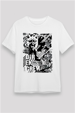 Dir En Grey Beyaz Unisex Tişört T-Shirt - TişörtFabrikası