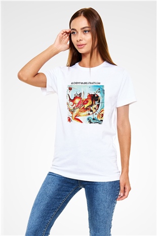 Dire Straits Baskılı Unisex Beyaz Tişört