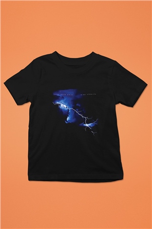 Dire Straits Baskılı Unisex Siyah Çocuk Tişört