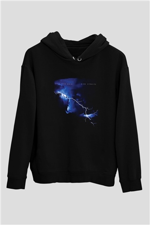 Dire Straits Baskılı Unisex Siyah Hoodie