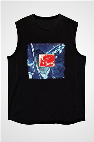 Dire Straits Baskılı Unisex Siyah Kolsuz Tişört