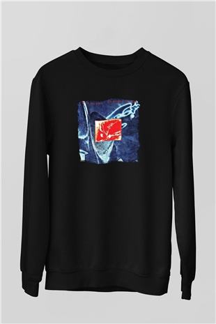 Dire Straits Baskılı Unisex Siyah Sweatshirt