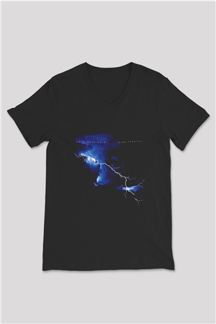 Dire Straits Baskılı Unisex Siyah V Yaka Tişört