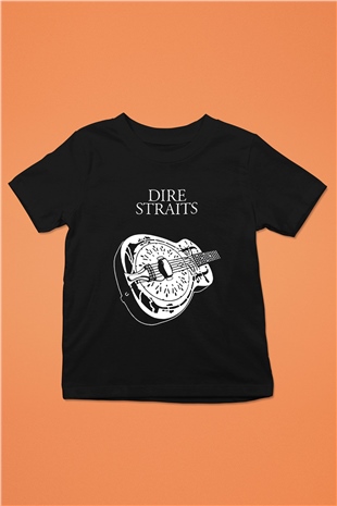 Dire Straits Siyah Unisex Çocuk Tişört