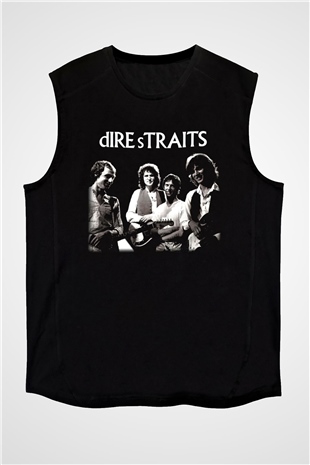 Dire Straits Siyah Unisex Kolsuz Tişört