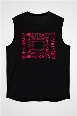 Dire Straits Siyah Unisex Kolsuz Tişört