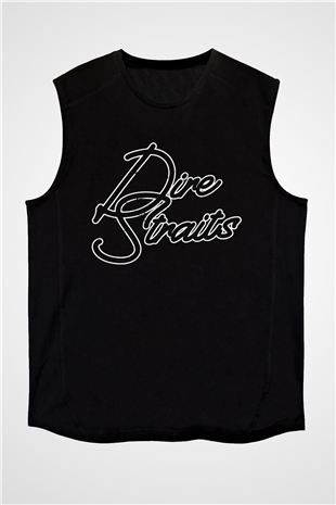 Dire Straits Siyah Unisex Kolsuz Tişört