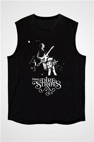 Dire Straits Siyah Unisex Kolsuz Tişört