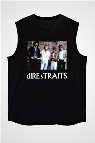 Dire Straits Siyah Unisex Kolsuz Tişört