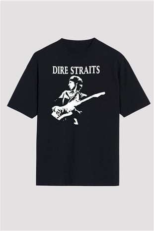 Dire Straits Siyah Unisex Oversize Tişört T-Shirt