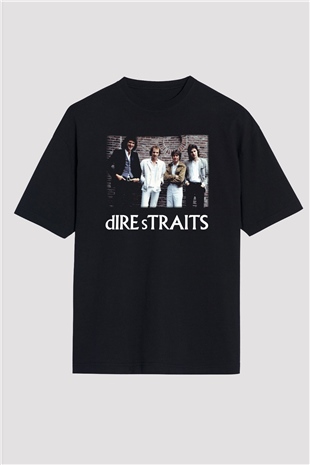 Dire Straits Siyah Unisex Oversize Tişört T-Shirt