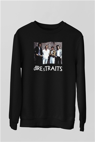 Dire Straits Siyah Unisex Sweatshirt