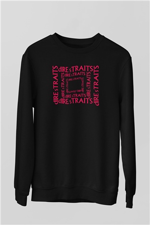 Dire Straits Siyah Unisex Sweatshirt