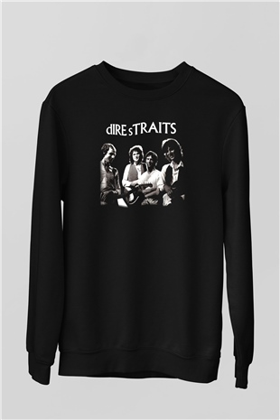Dire Straits Siyah Unisex Sweatshirt