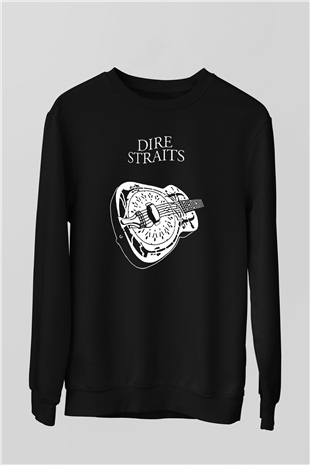 Dire Straits Siyah Unisex Sweatshirt