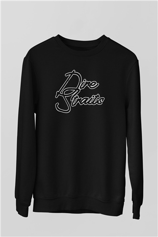 Dire Straits Siyah Unisex Sweatshirt