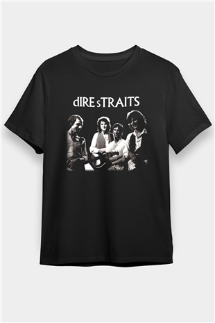 Dire Straits Siyah Unisex Tişört T-Shirt - TişörtFabrikası