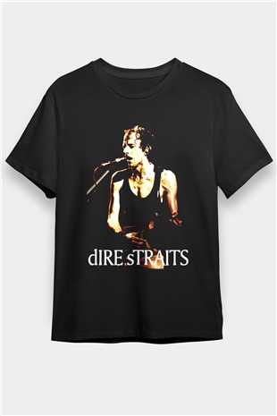 Dire Straits Siyah Unisex Tişört T-Shirt - TişörtFabrikası