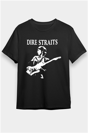 Dire Straits Siyah Unisex Tişört T-Shirt - TişörtFabrikası