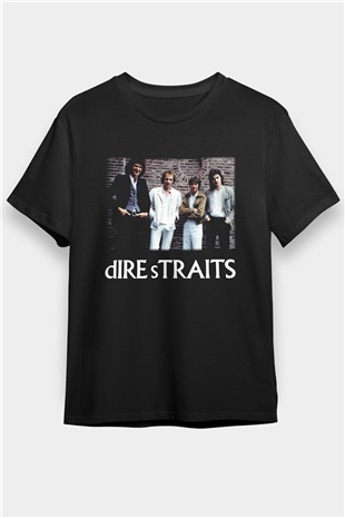 Dire Straits Siyah Unisex Tişört T-Shirt - TişörtFabrikası