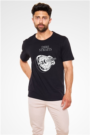 Dire Straits Siyah Unisex Tişört T-Shirt - TişörtFabrikası