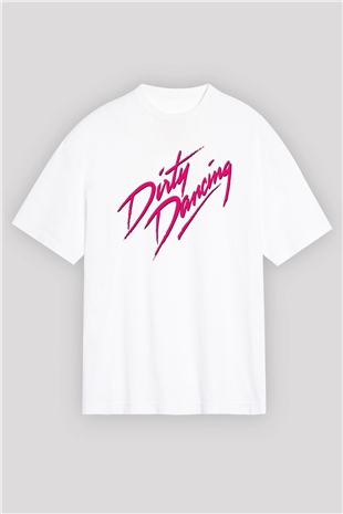 Dirty Dancing Beyaz Unisex Oversize Tişört
