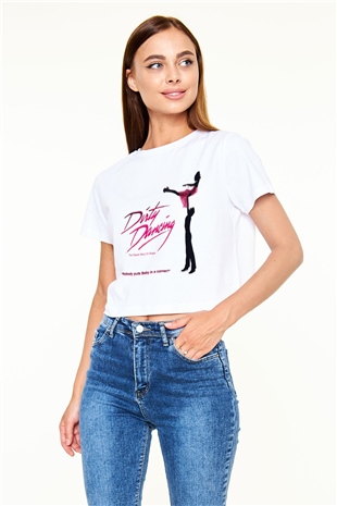 Dirty Dancing Beyaz Unisex Oversize Tişört