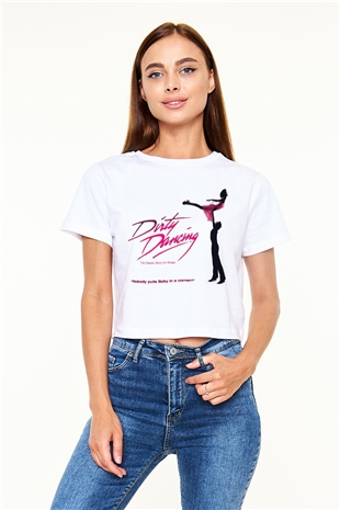 Dirty Dancing Beyaz Unisex Oversize Tişört