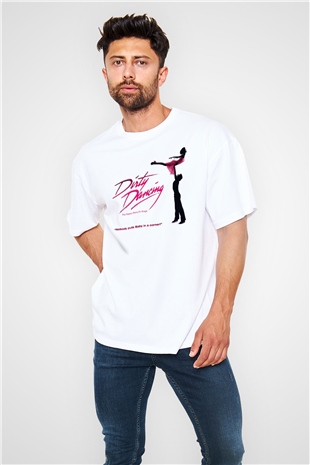 Dirty Dancing Beyaz Unisex Oversize Tişört