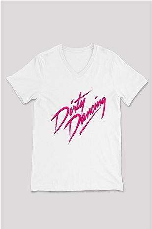 Dirty Dancing Beyaz Unisex V Yaka Tişört