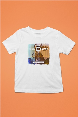 Dirty Heads Baskılı Unisex Beyaz Çocuk Tişört