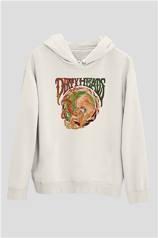 Dirty Heads Beyaz Unisex Kapüşonlu Sweatshirt