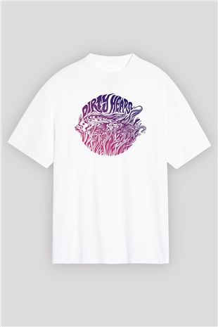 Dirty Heads Beyaz Oversize Tişört Oversize T-shirt - TişörtFabrikası