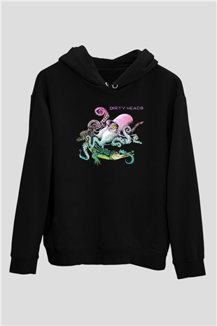 Dirty Heads Siyah Unisex Kapüşonlu Sweatshirt