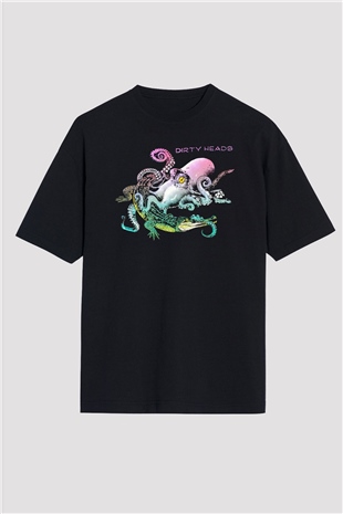 Dirty Heads Siyah Oversize Tişört Oversize T-shirt - TişörtFabrikası