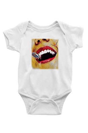 Diş hekimi Baskılı Beyaz Unisex Bebek Body - Zıbın