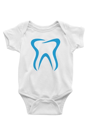 Diş hekimi Baskılı Beyaz Unisex Bebek Body - Zıbın
