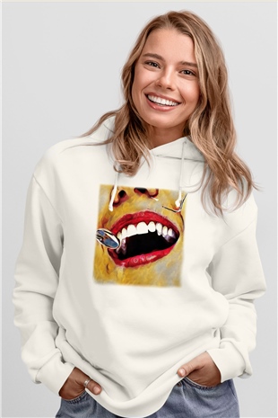 Diş hekimi Beyaz Unisex Hoodie