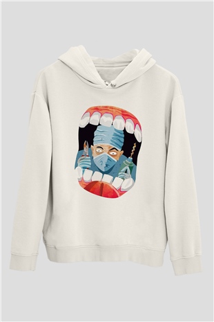 Diş hekimi Beyaz Unisex Hoodie